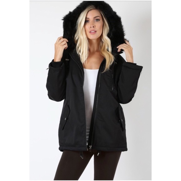 ZENANA OUTFITTERS OVER SIZED HOODED JACKET OLIVE - Picture 2 of 8